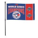 Toronto Blue Jays Single Sided Flag w/ 2 Grommets, 3'x5' Multi Win Flag