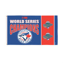 Toronto Blue Jays Single Sided Flag w/ 2 Grommets, 3'x5' Multi Win Flag