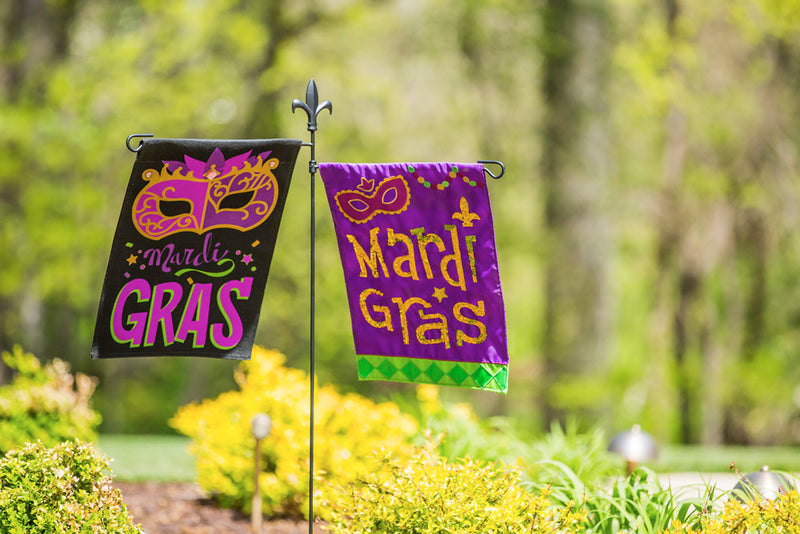 Fleur de Lis Dual Flag garden stand,20047