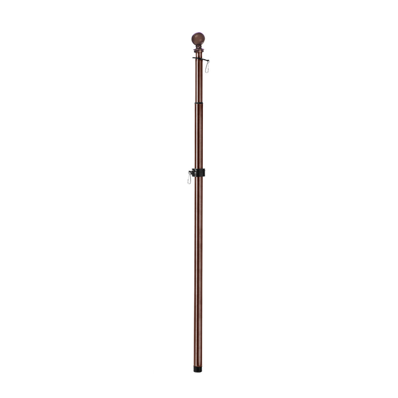 Metal Extendable House Flag Pole, Bronze,20114