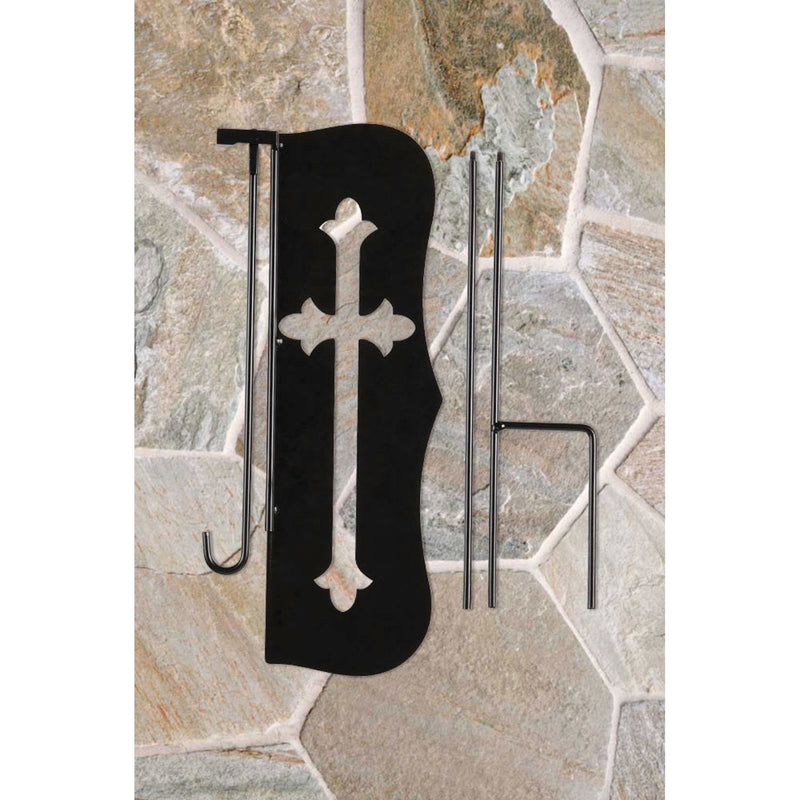 Cross Laser Cut Garden Flag Stand,20158