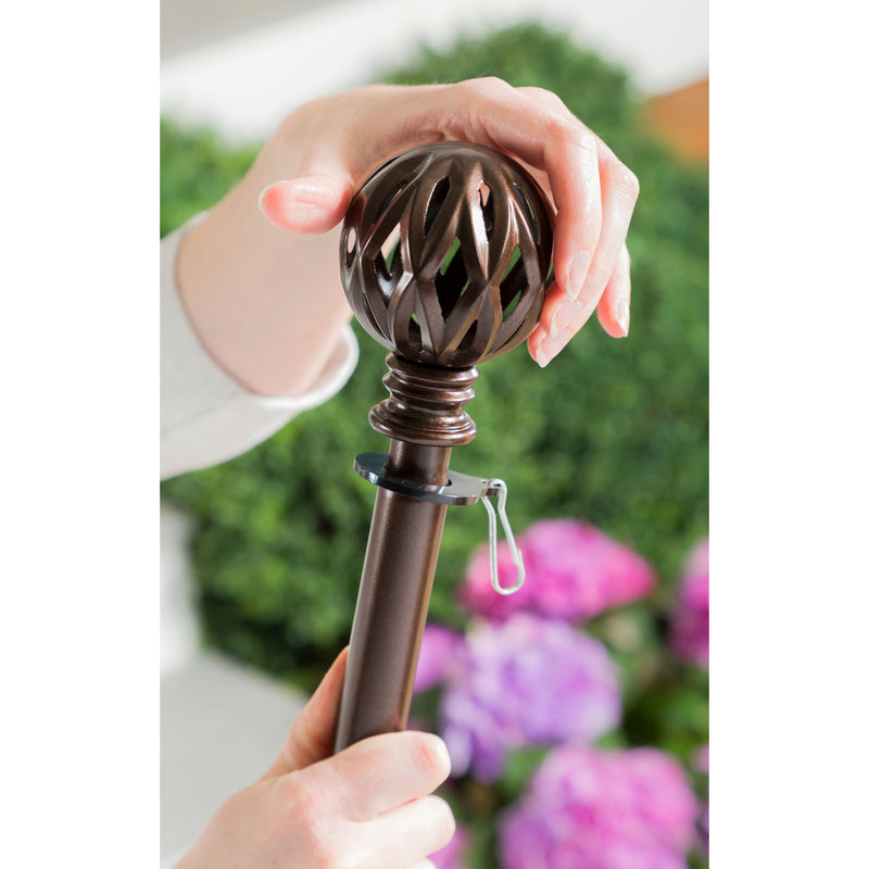 Diamond Cut Ball Interchangeable Finial, Bronze,20174
