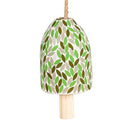 Tulip Greens Mosaic Glass Bell Chime, Asst of 2