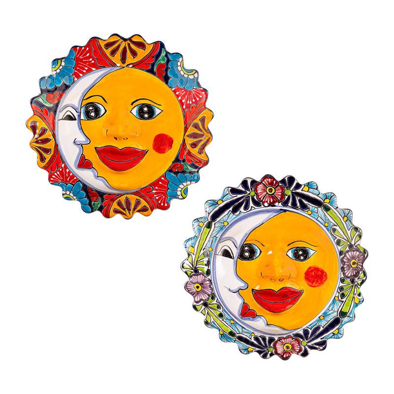 Terracotta Sun Face Wall Art