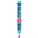 Floral Butterfly Welcome Door Banner with 3D Butterfly