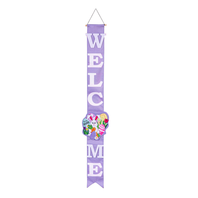 Happy Valentine's Day Sweethearts/ Happy Easter Bunny with Carrot Double Sided Door Banner