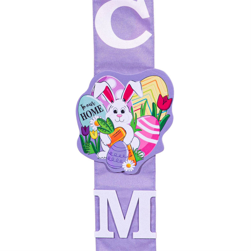 Happy Valentine's Day Sweethearts/ Happy Easter Bunny with Carrot Double Sided Door Banner