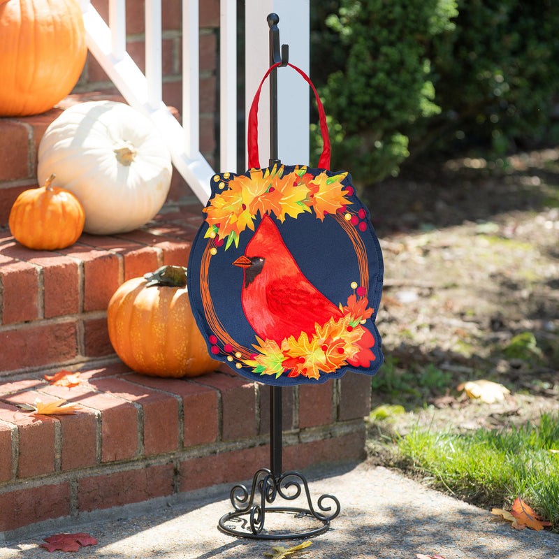 Fall Cardinal Wreath Door Decor