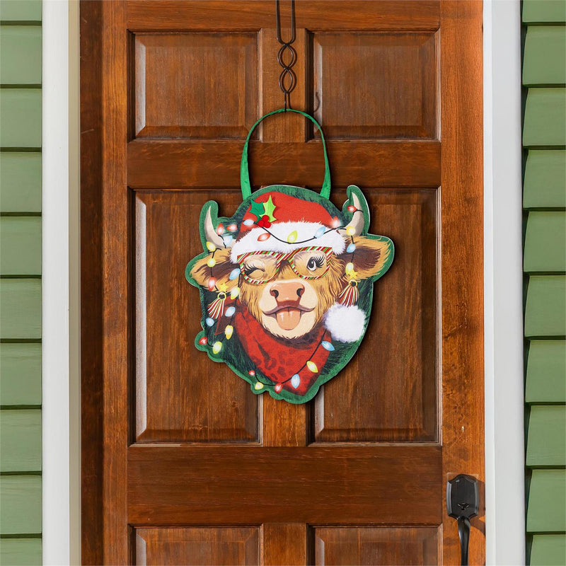 Merry Highland Ho Door Décor