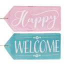 Happy, Welcome Reversible Door Tag
