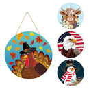 Americana and Harvest, 4-Season Interchangeable Door Decor Set