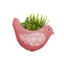 Whimsical Bird Fabric Wall Planters, Set of 3