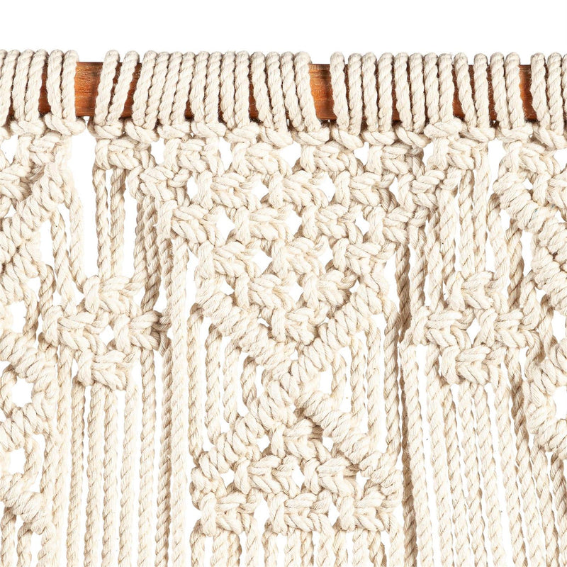 Macrame Wall Pocket Plant Cover, Natural