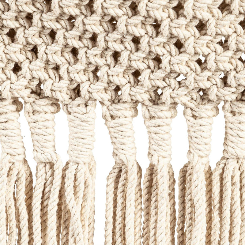 Macrame Wall Pocket Plant Cover, Natural