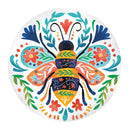 Pollinator Garden Birdbath, Folk Art Bumblebee, 18"