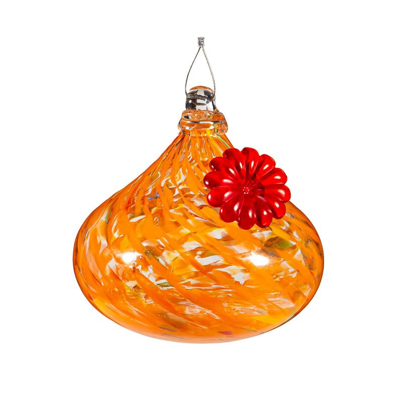 Art Glass Orb Hummingbird Feeders