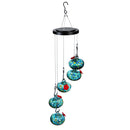 Blue Coastal Bird Feeder, Hanging Hummingbird Feeder, Bundle Of Orbs
