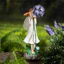 LED Garden Angel Statuary, Purple Flower
