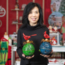 Evergreen Statuary,10"H LED Cardinal On Ornament,5.91x7.09x10.43 Inches