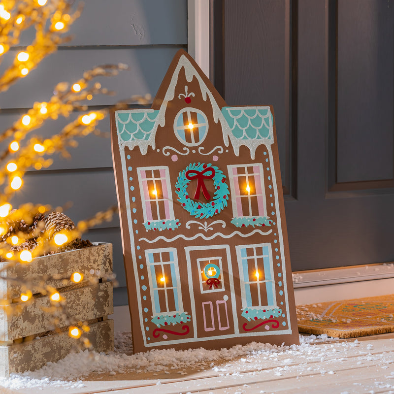 Gingerbread House Porch, Blue Roof,2la2622