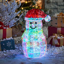 LED Snowman Statue, Santa Hat,2la2644