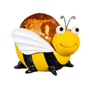 Pollinator Garden Statue, LED Resin Ladybug & Bee With Orb, 6"H