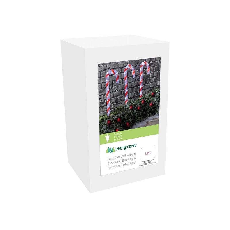 Baking Spirits Bright Garden Path Lighting, Acrylic LED Path Lights, Candy Cane, 27.5"H