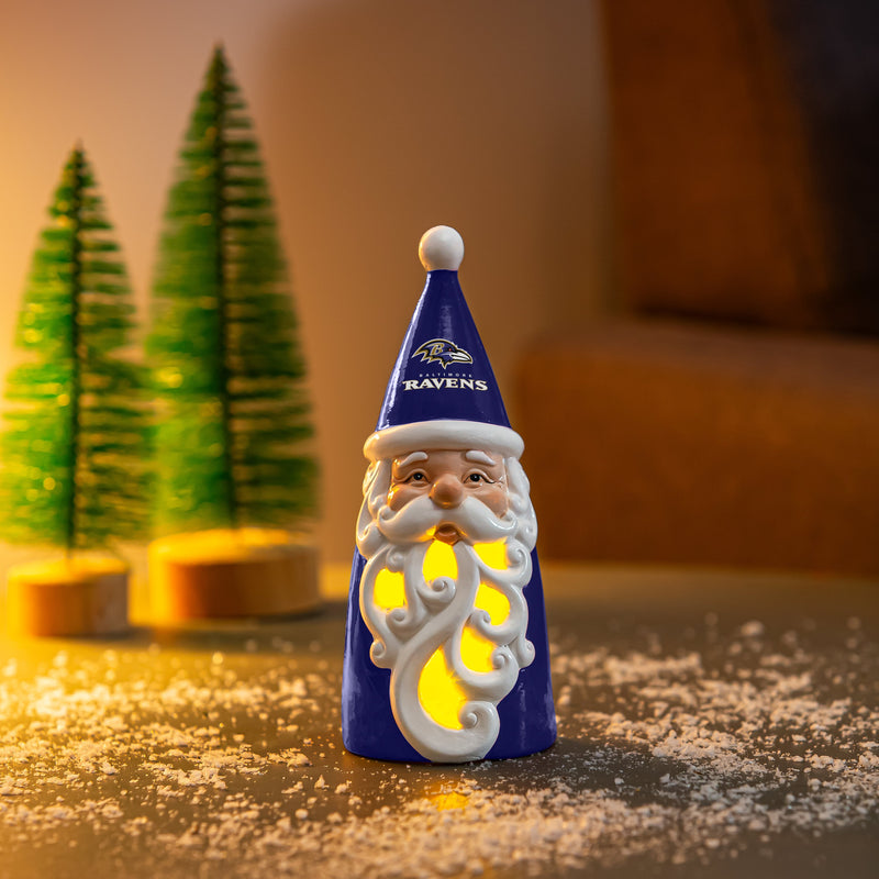 Baltimore Ravens Santa LED Statuary, 8"
