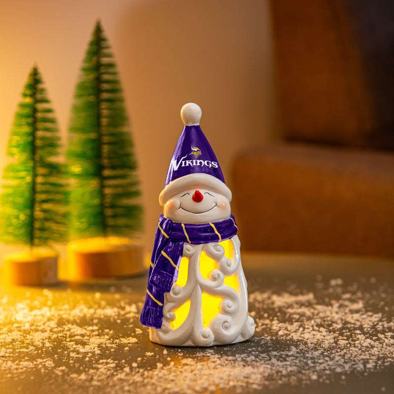 Minnesota Vikings Snowman LED Statuary, 8"