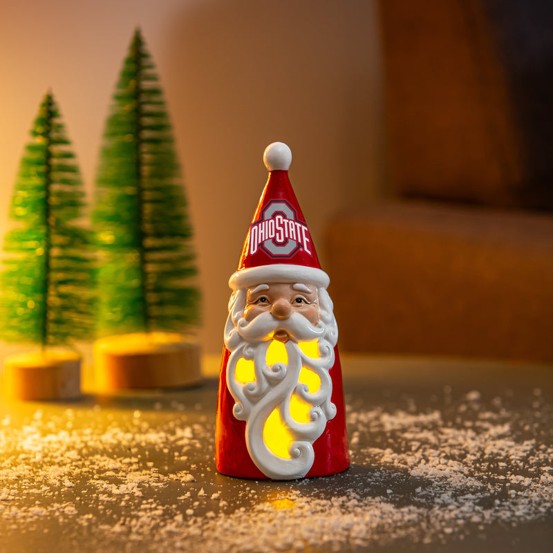 Ohio State University Santa LED Statuary, 8"