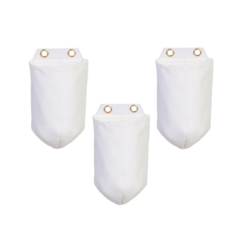 Medium Fabric Wall Pocket Planter, Set of 3, White