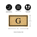 Monogram Coir Mat, Letter  "G"
