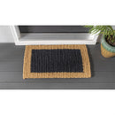 Natural Coir and Black Woven Mat, 3 Asst