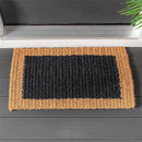 Natural Coir and Black Woven Mat, 3 Asst