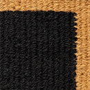 Natural Coir and Black Woven Mat, 3 Asst