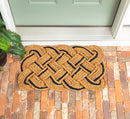 Navy and Natural Coir Woven Mat