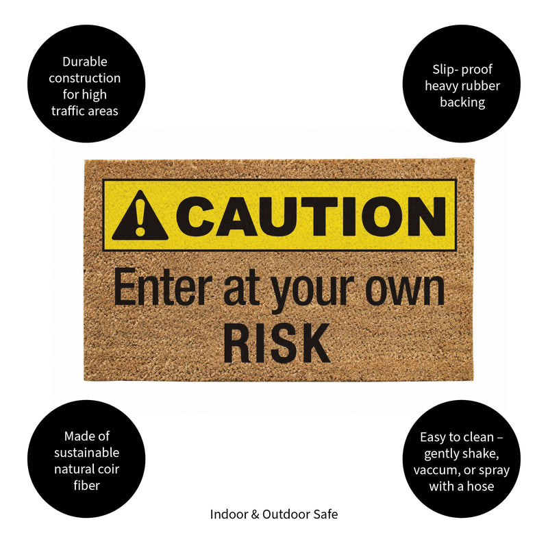 Caution Coir Mat