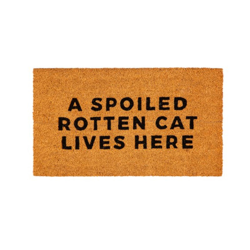 A spoiled rotten cat Coir Mat