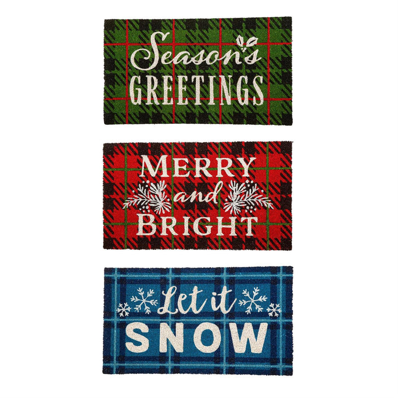 Holiday Salutation Coir Mat