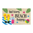 Don't Worry Beach Happy Coir Mat