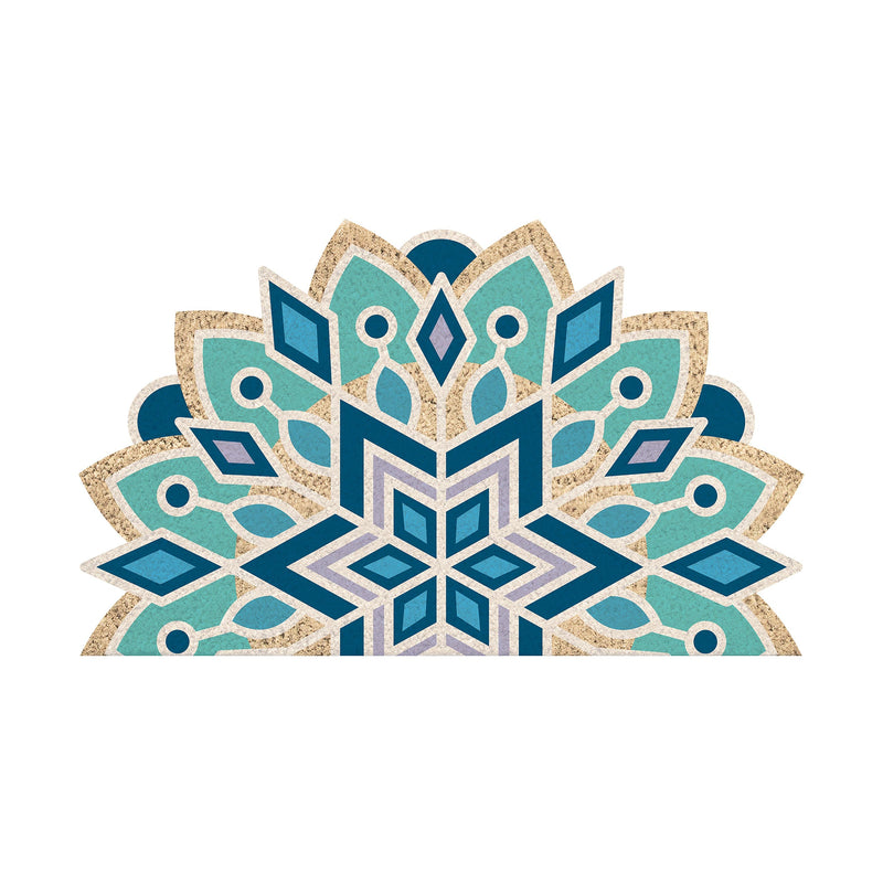 Vibrant Snowflake Shaped Coir Mat