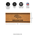 Denver Broncos Extra Large One Color Coir Mat, 60"x24"
