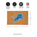 Detroit Lions Large Full Color Coir Mat, 36"x24"