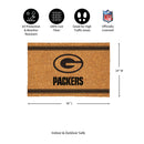 Green Bay Packers Large One Color Coir Mat, 36"x24"