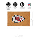 Kansas City Chiefs Large Full Color Coir Mat, 36"x24"