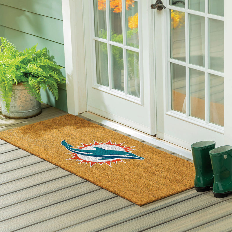 Miami Dolphins Extra Large Full Color Coir Mat, 60"x24"