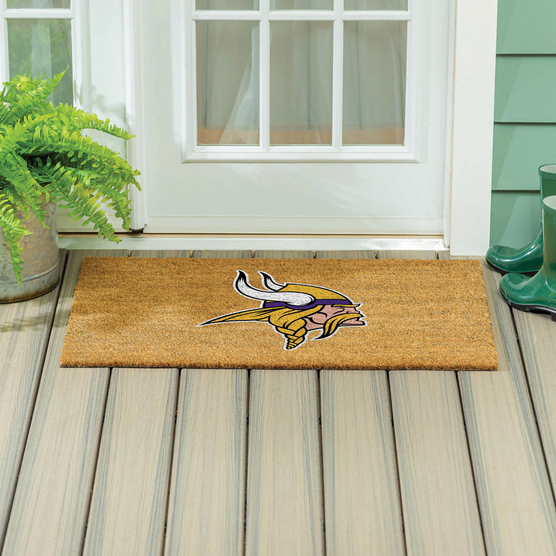 Minnesota Vikings Large Full Color Coir Mat, 36"x24"