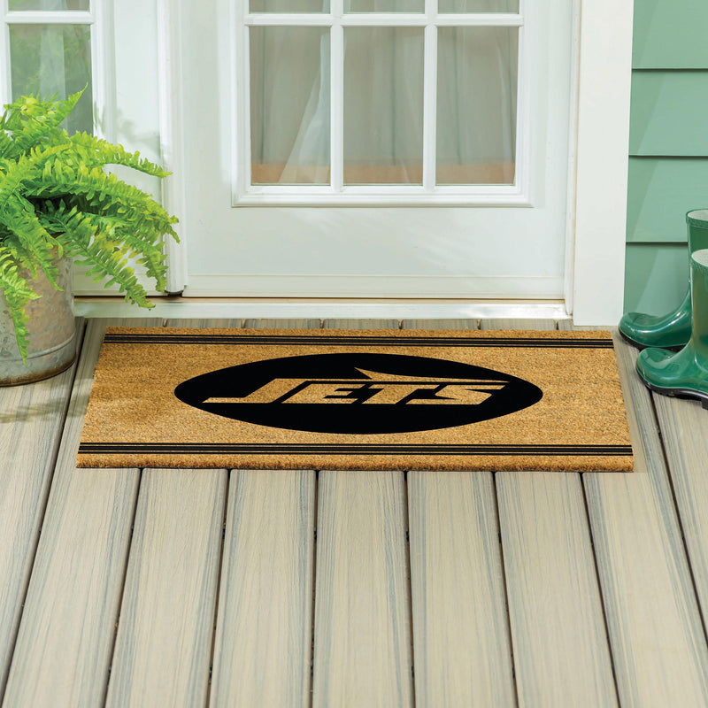 New York Jets Large One Color Coir Mat, 36"x24"