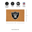 Las Vegas Raiders Large Full Color Coir Mat, 36"x24"