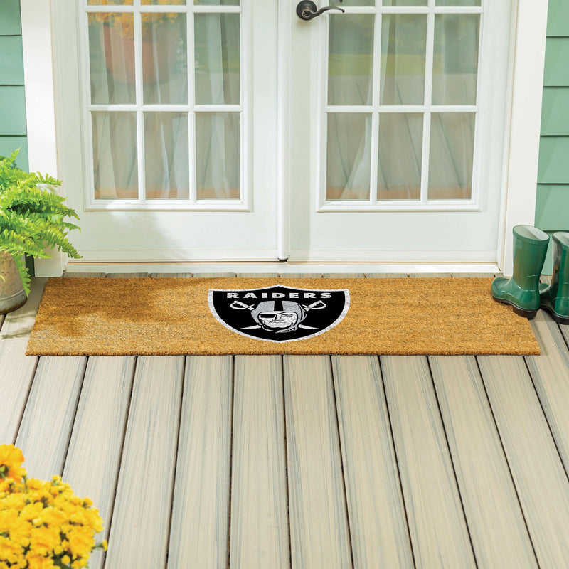 Las Vegas Raiders Extra Large Full Color Coir Mat, 60"x24"